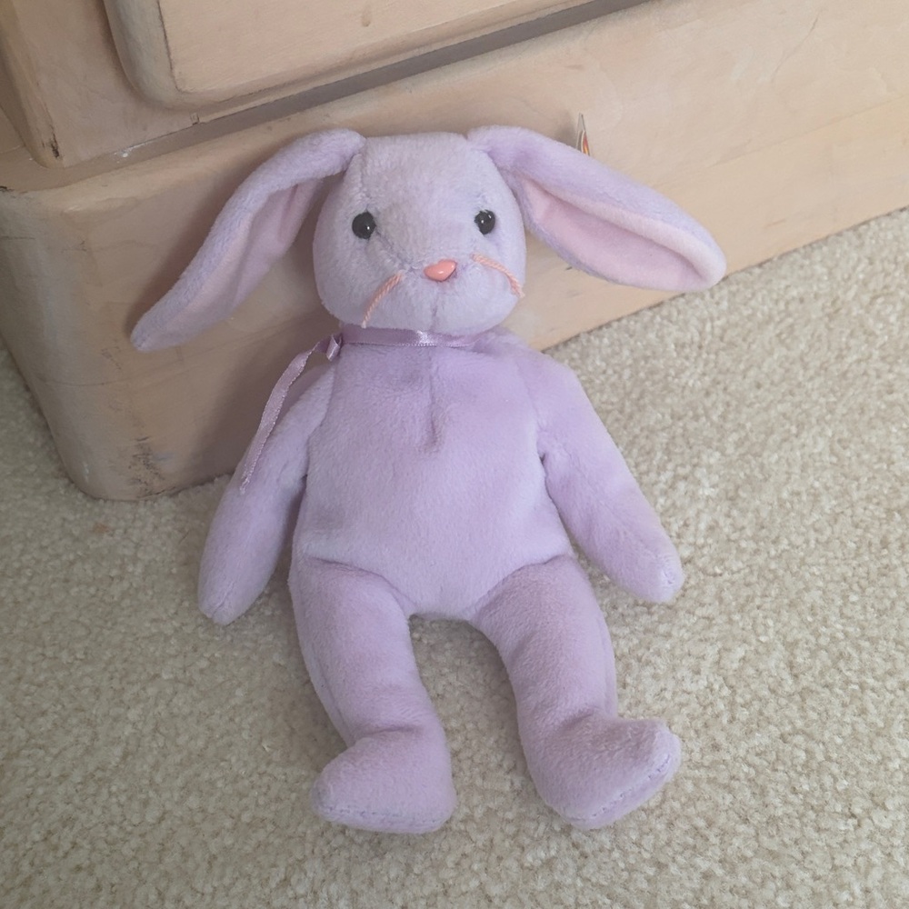 New Ty lavender bunny beanie baby